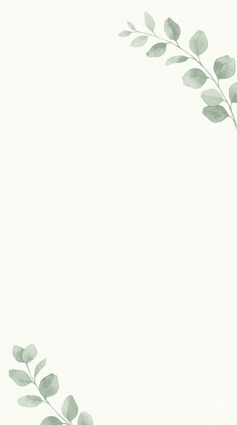 Contoh kad kahwin digital template Minimalist Eucalyptus - Digital wedding invitation template